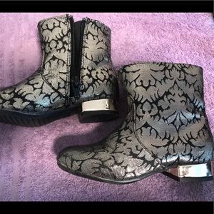 Black/Gold Toddler Booties